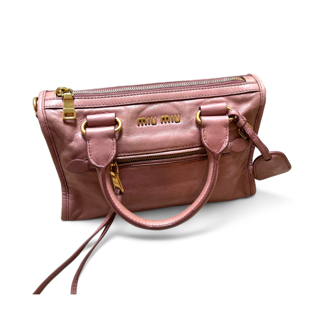 Miu Miu Vitello Lux Bauletto Satchel