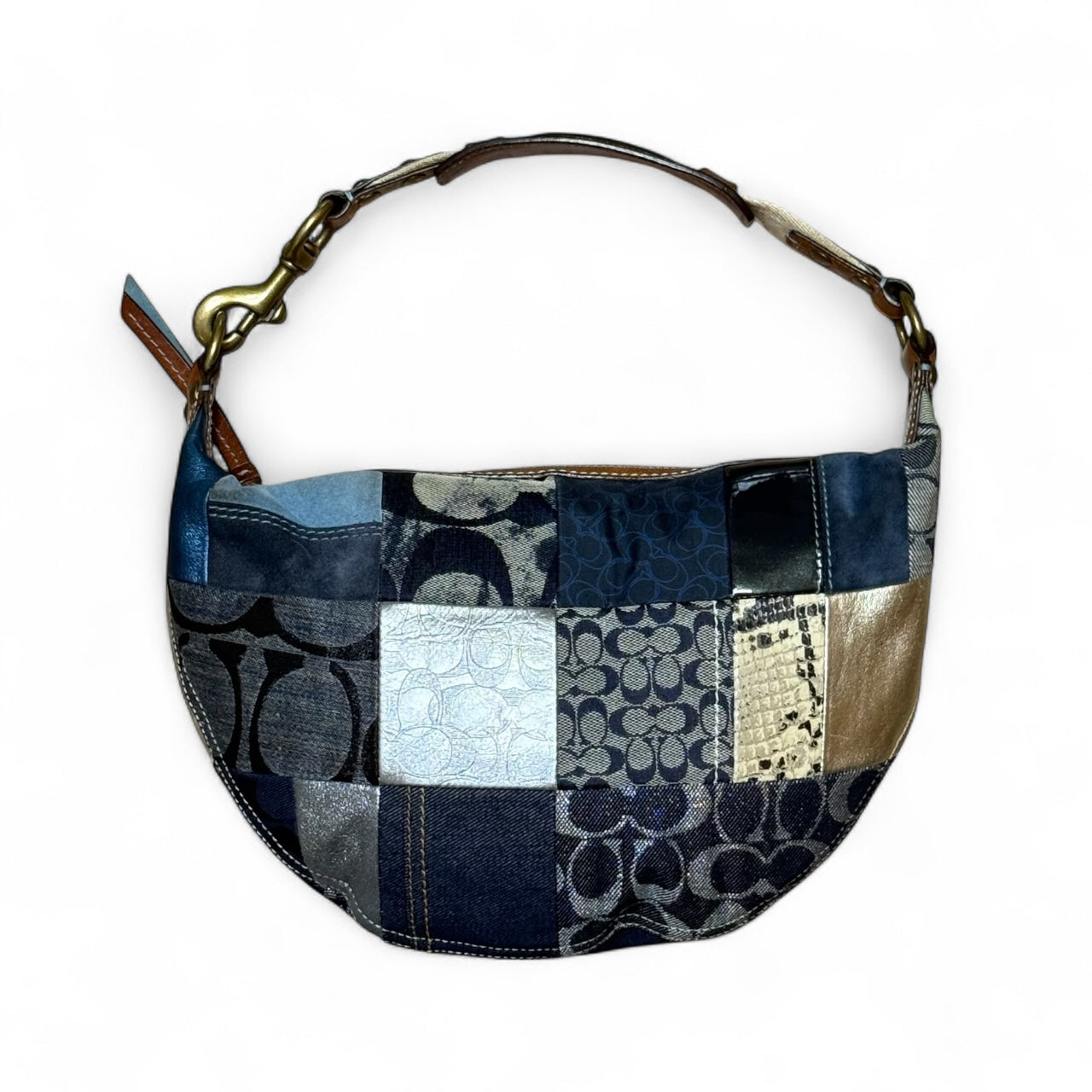 Coach Limited Edition Denim Patchwork Demi Hobo Bag