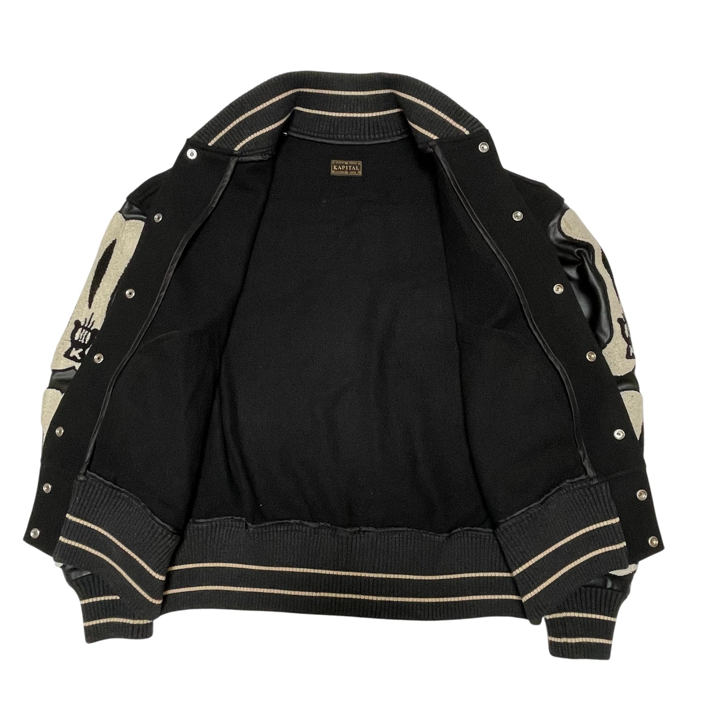 Kapital Letterman Jacket with Bone Appliqué