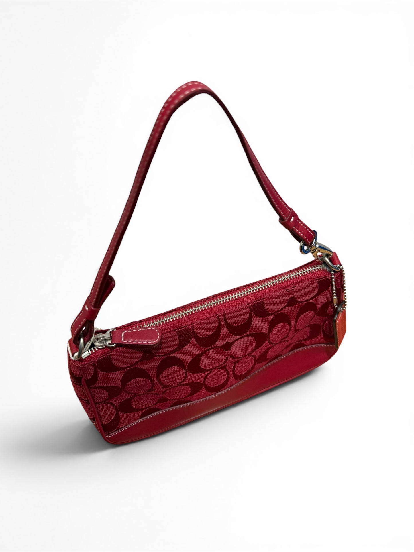 Super rare Coach Signature Jacquard Mini Shoulder Bag – Cherry Red