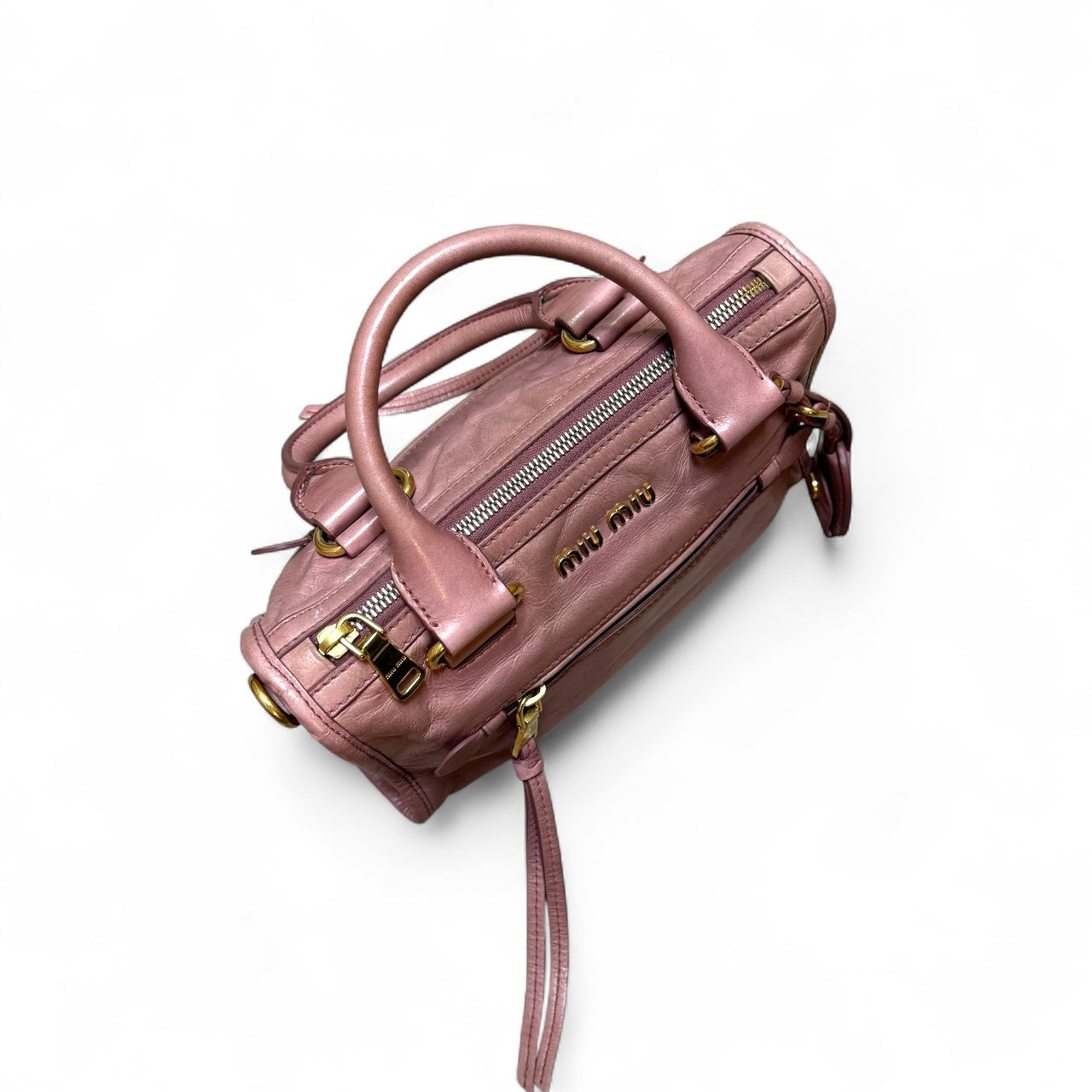 Miu Miu Vitello Lux Bauletto Satchel
