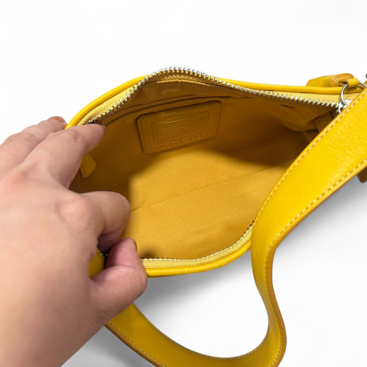 Coach Signature Yellow Demi Baguette