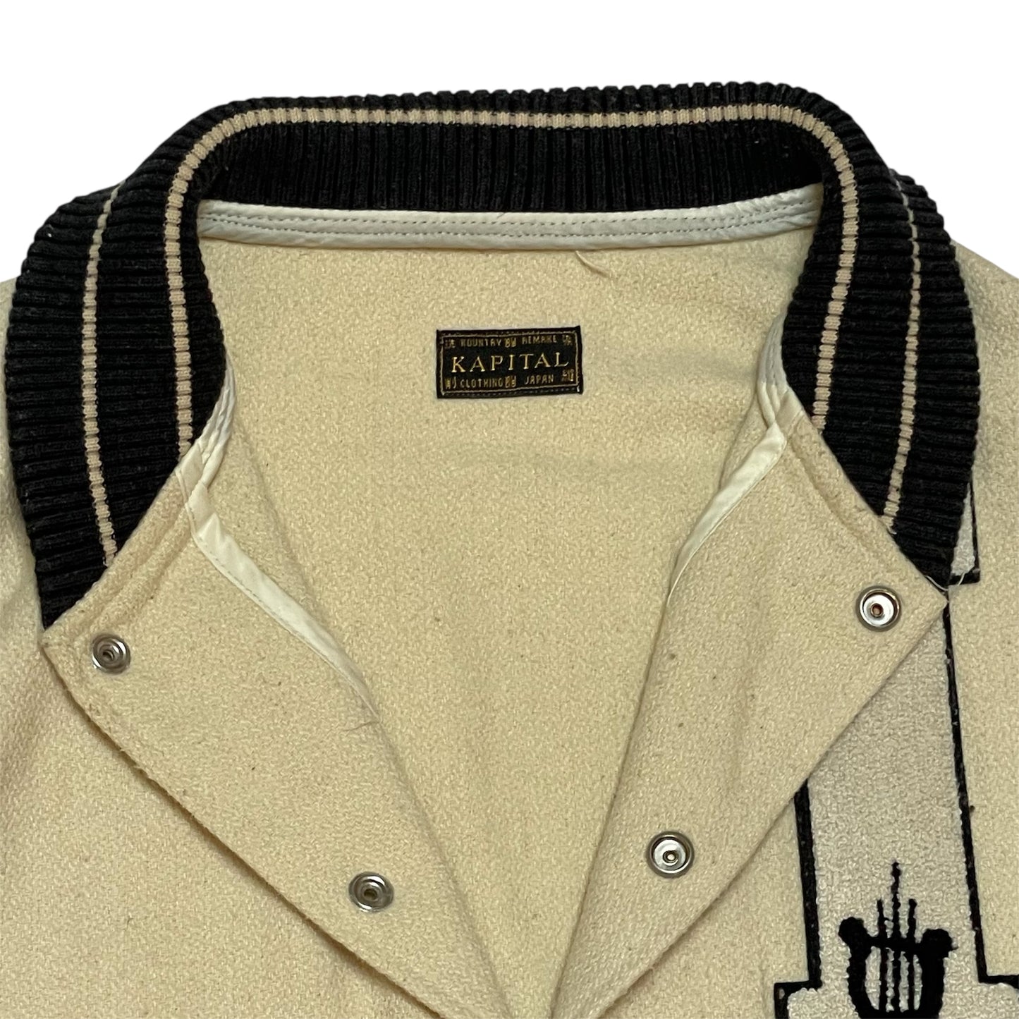 Kapital Kountry Skeleton Varsity Jacket (Beige/Black)
Model Code: K1911LJ131