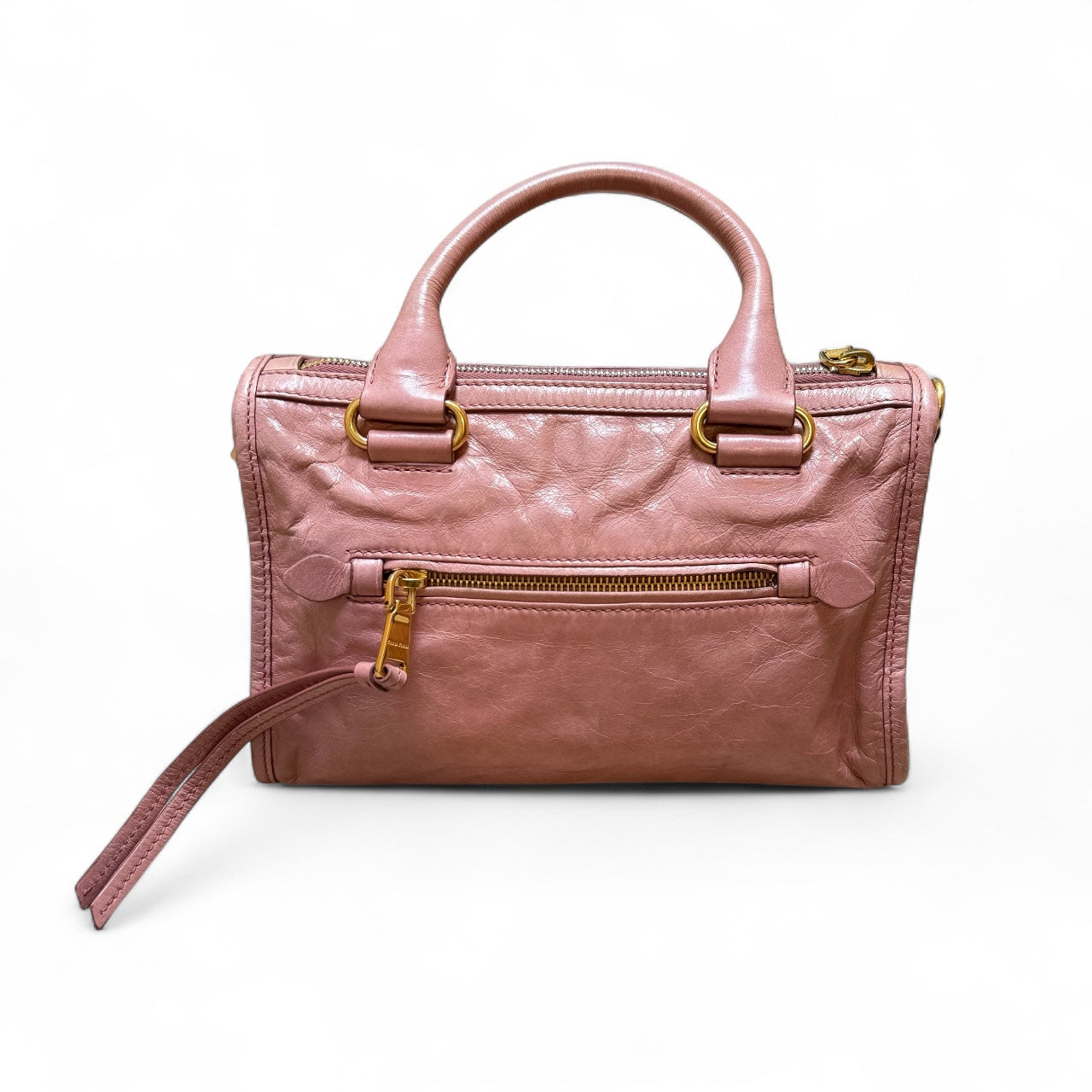 Miu Miu Vitello Lux Bauletto Satchel