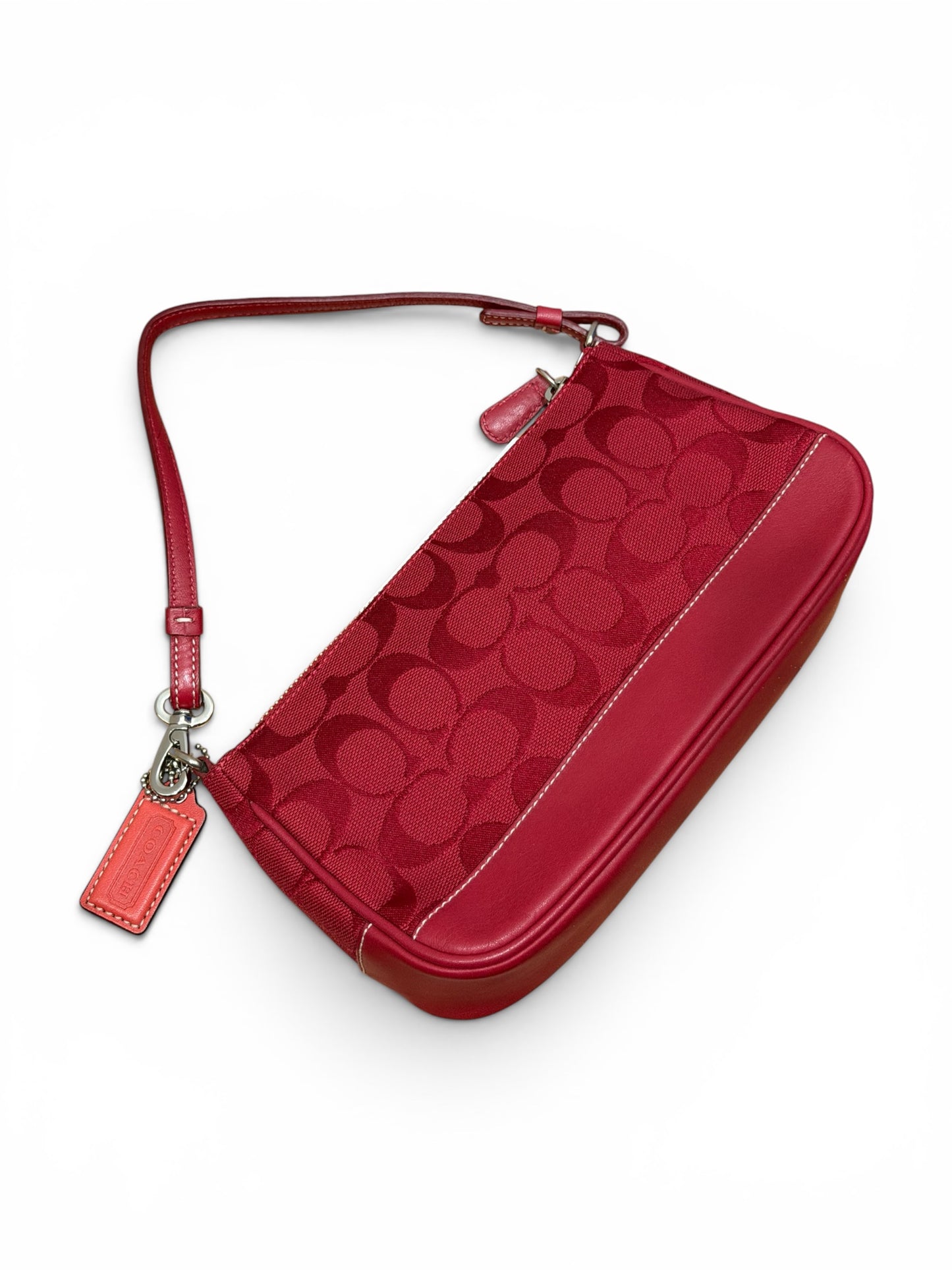 Super rare Coach Signature Jacquard Mini Shoulder Bag – Cherry Red