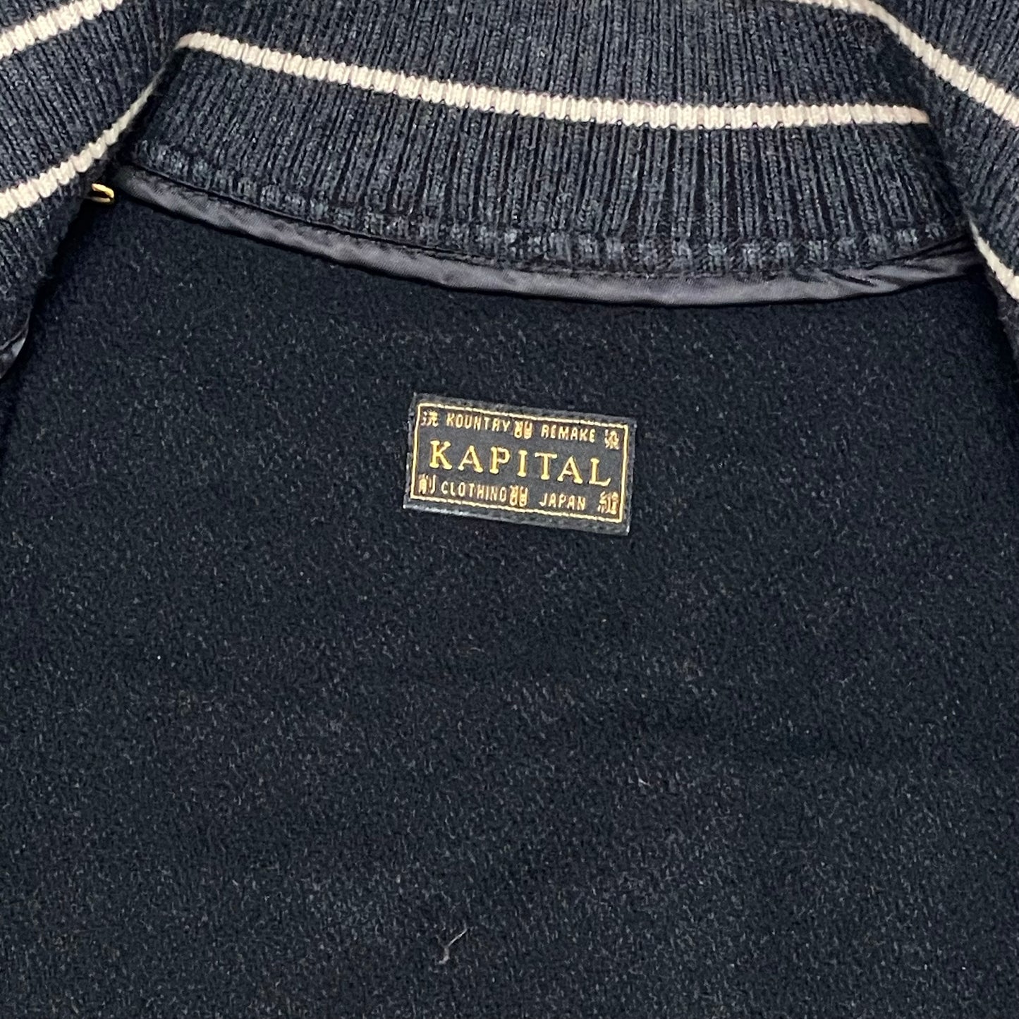 Kapital Letterman Jacket with Bone Appliqué