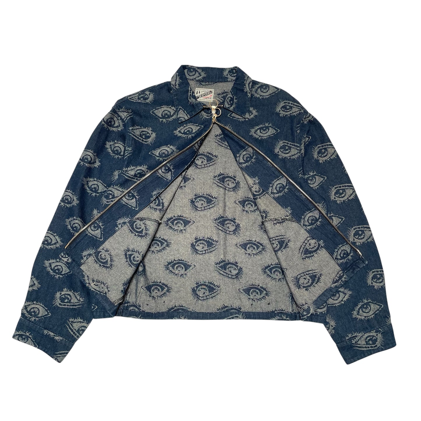 Kapital Kountry 12oz SPEAKEASY Denim Drizzler Jacket – Eyes Jacquard Pattern