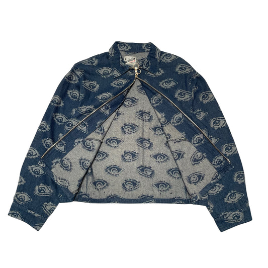 Kapital Kountry 12oz SPEAKEASY Denim Drizzler Jacket – Eyes Jacquard Pattern