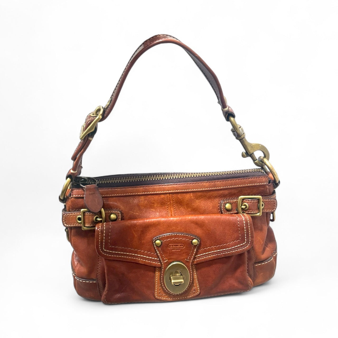 (Super Rere) Coach Legacy Leather Pocket Satchel