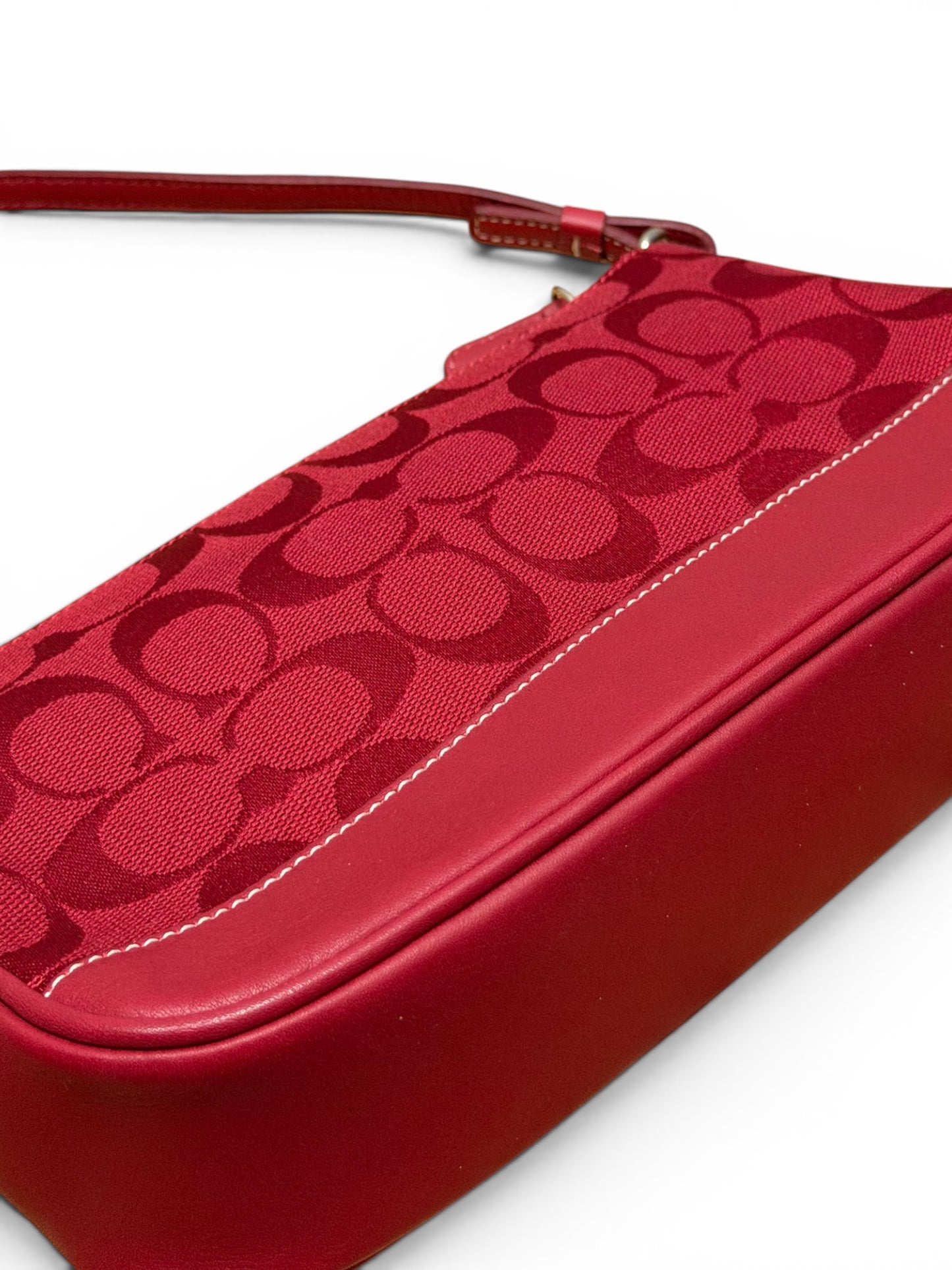 Super rare Coach Signature Jacquard Mini Shoulder Bag – Cherry Red