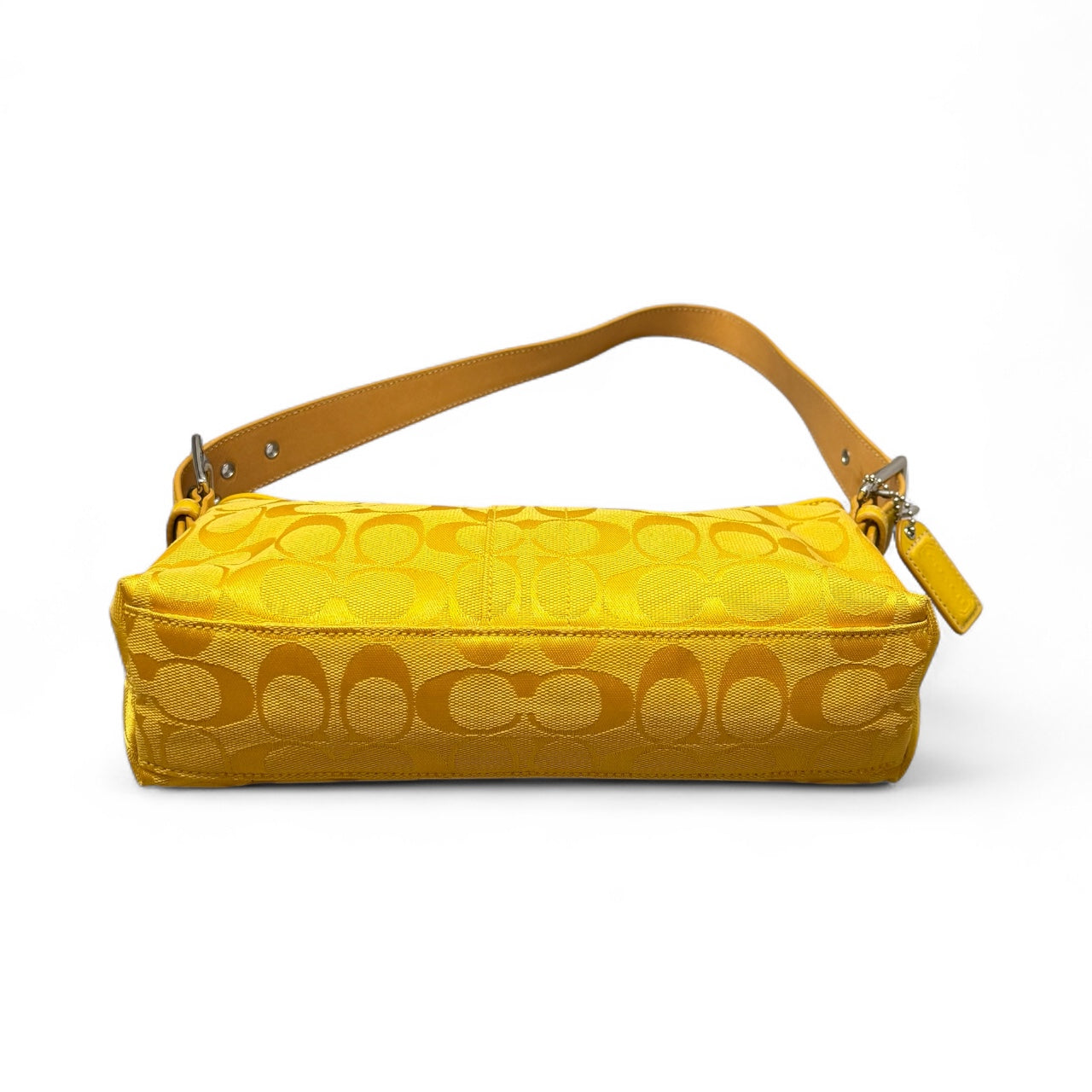 Coach Signature Yellow Demi Baguette