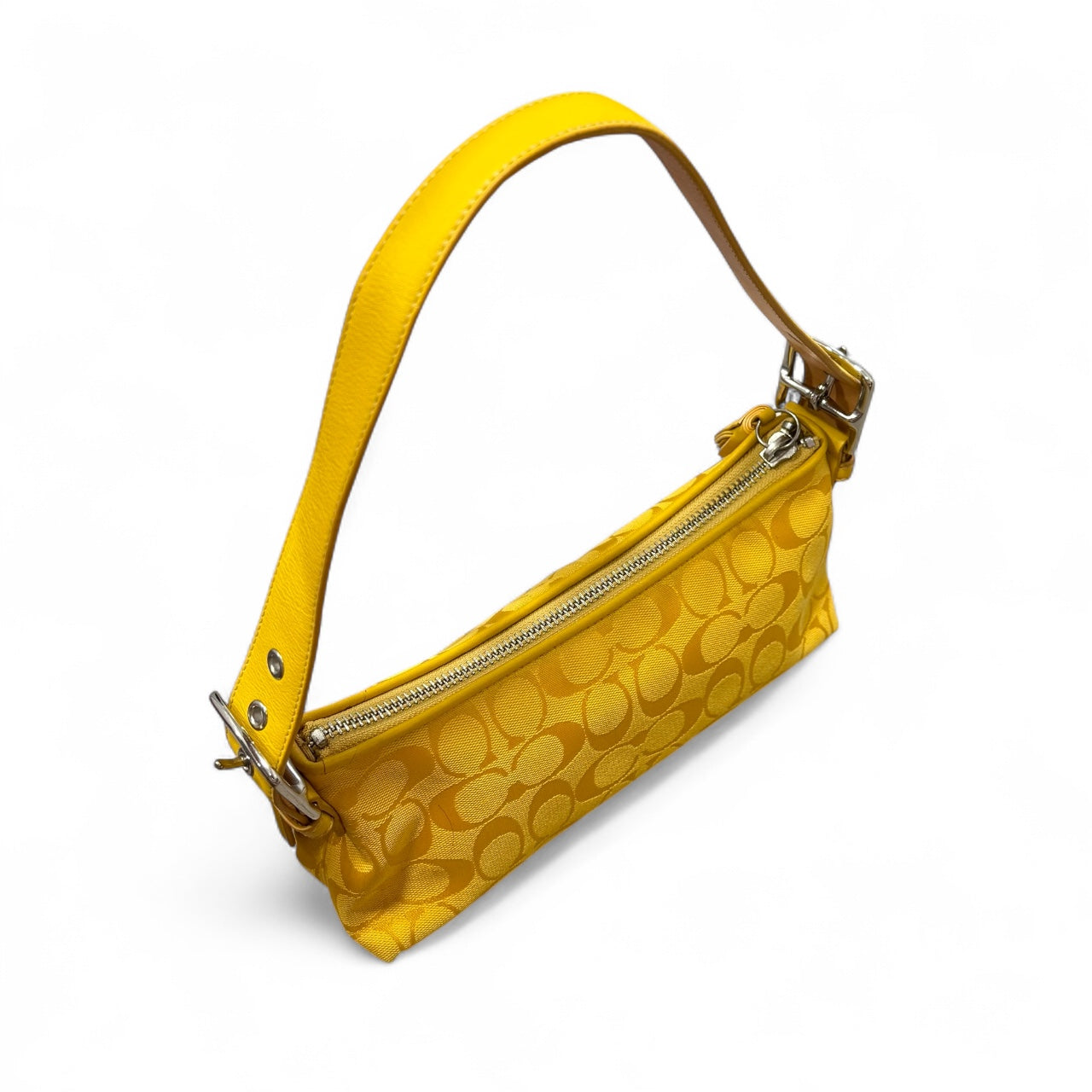 Coach Signature Yellow Demi Baguette