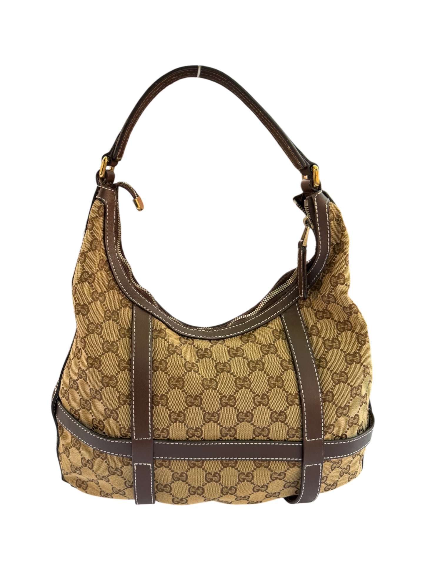 Gucci GG Canvas Britt Hobo Shoulder Bag – Beige/Ebony