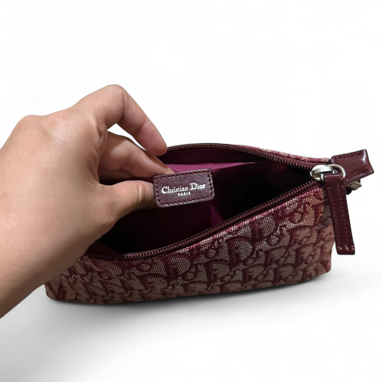 Christian Dior Trotter Oblique Pochette – Burgundy