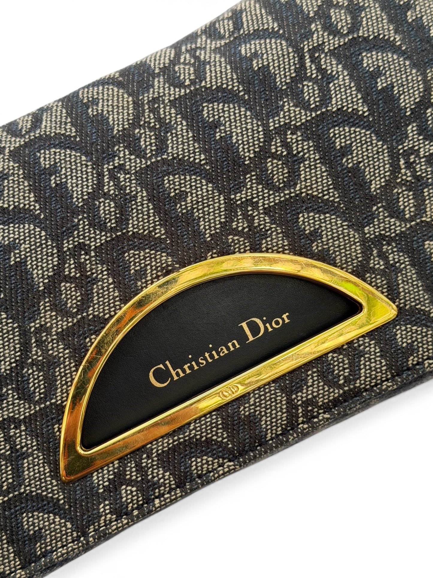 Christian Dior Vintage Trotter Canvas Shoulder Bag