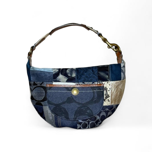 Coach Limited Edition Denim Patchwork Demi Hobo Bag