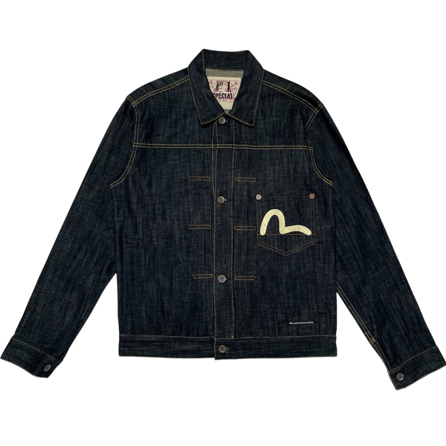 Evisu Daicock Special Edition Denim Jacket – Ebisu God Embroidery & Sequin Logo