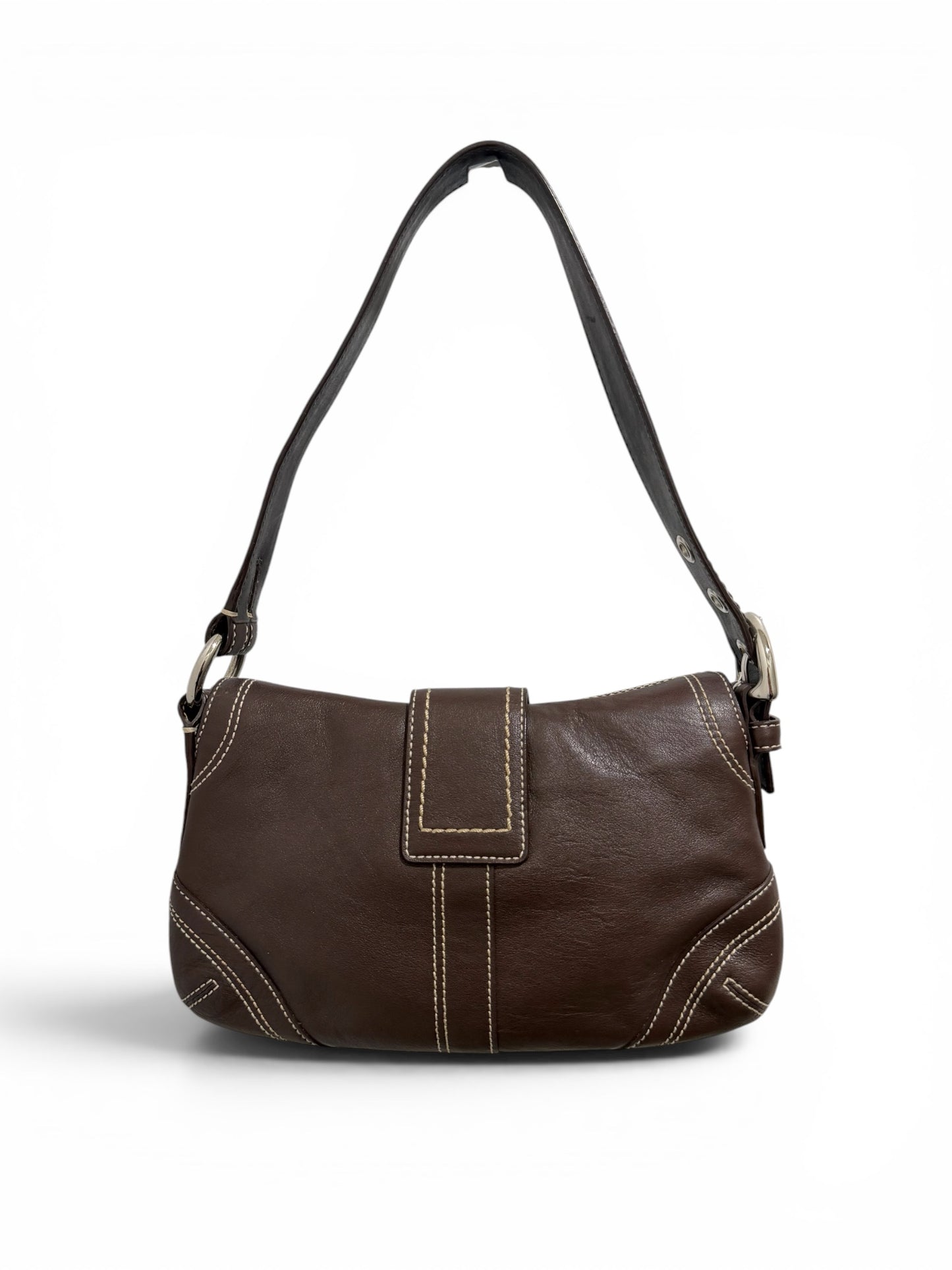 Super rare Coach Soho Buckle Flap Shoulder Bag – Chocolate Brown Leather