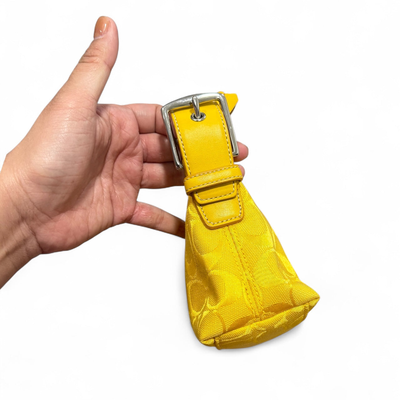 Coach Signature Yellow Demi Baguette