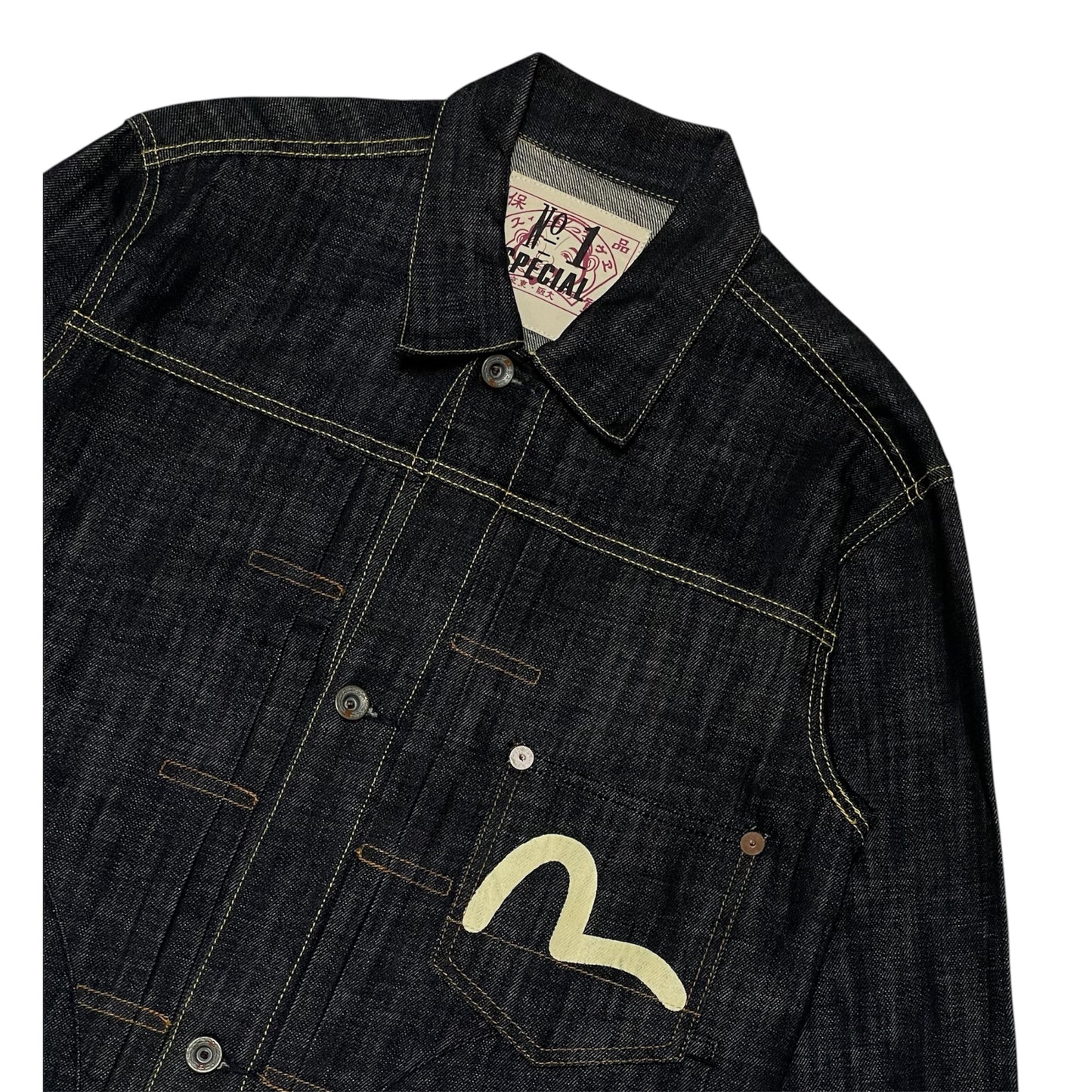 Evisu Daicock Special Edition Denim Jacket – Ebisu God Embroidery & Sequin Logo