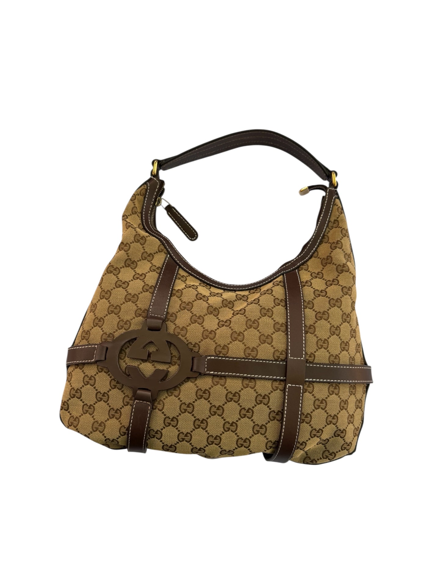 Gucci GG Canvas Britt Hobo Shoulder Bag – Beige/Ebony