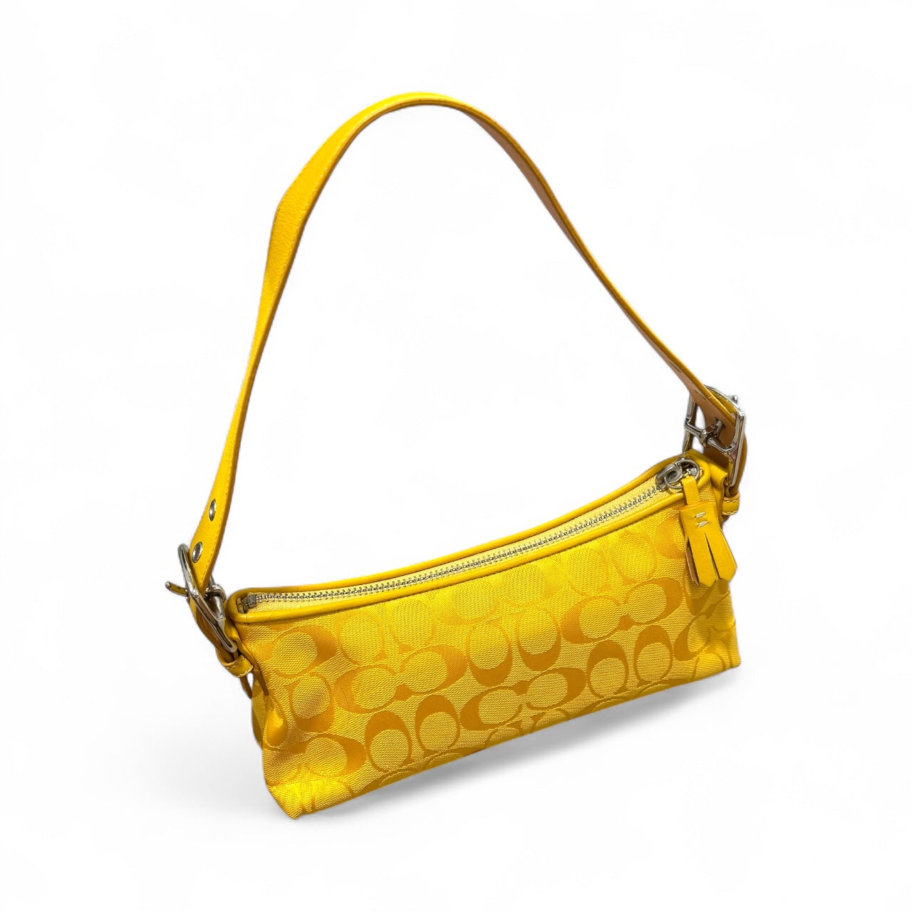 Coach Signature Yellow Demi Baguette