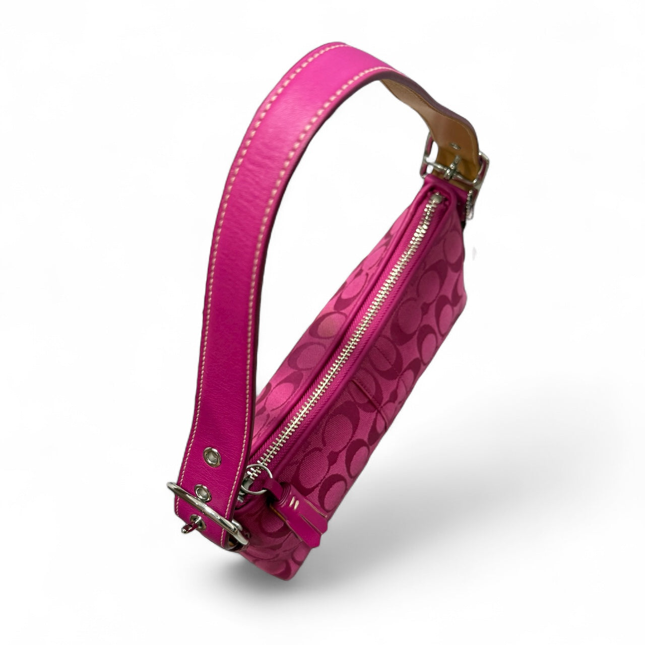 Coach Signature Pink Demi Baguette