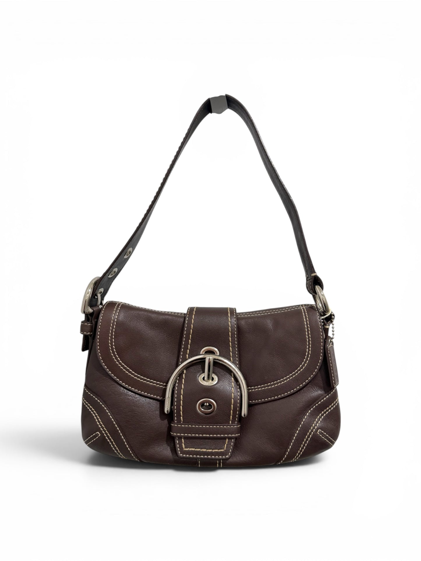 Super rare Coach Soho Buckle Flap Shoulder Bag – Chocolate Brown Leather