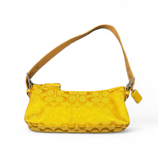Coach Signature Yellow Demi Baguette
