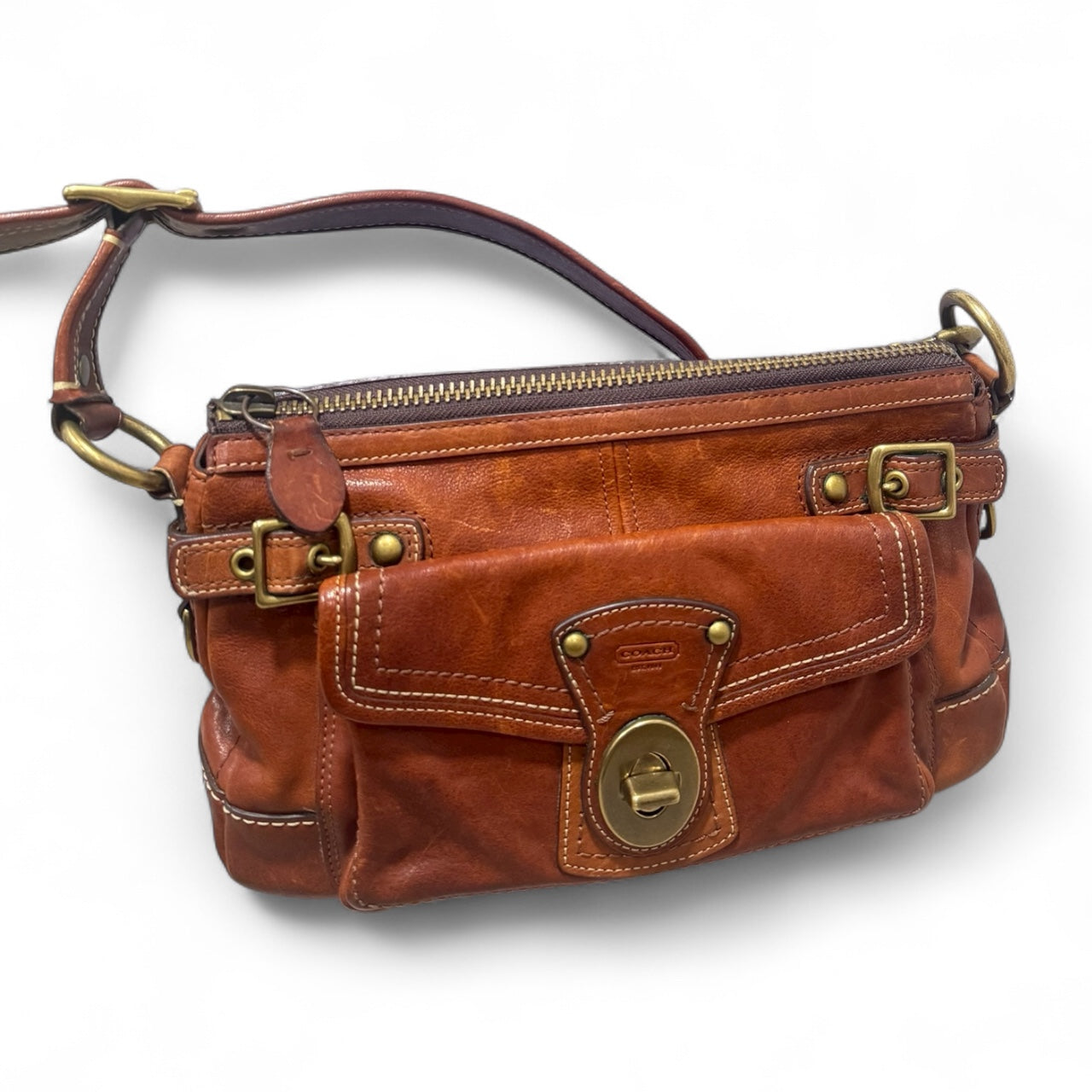 (Super Rere) Coach Legacy Leather Pocket Satchel