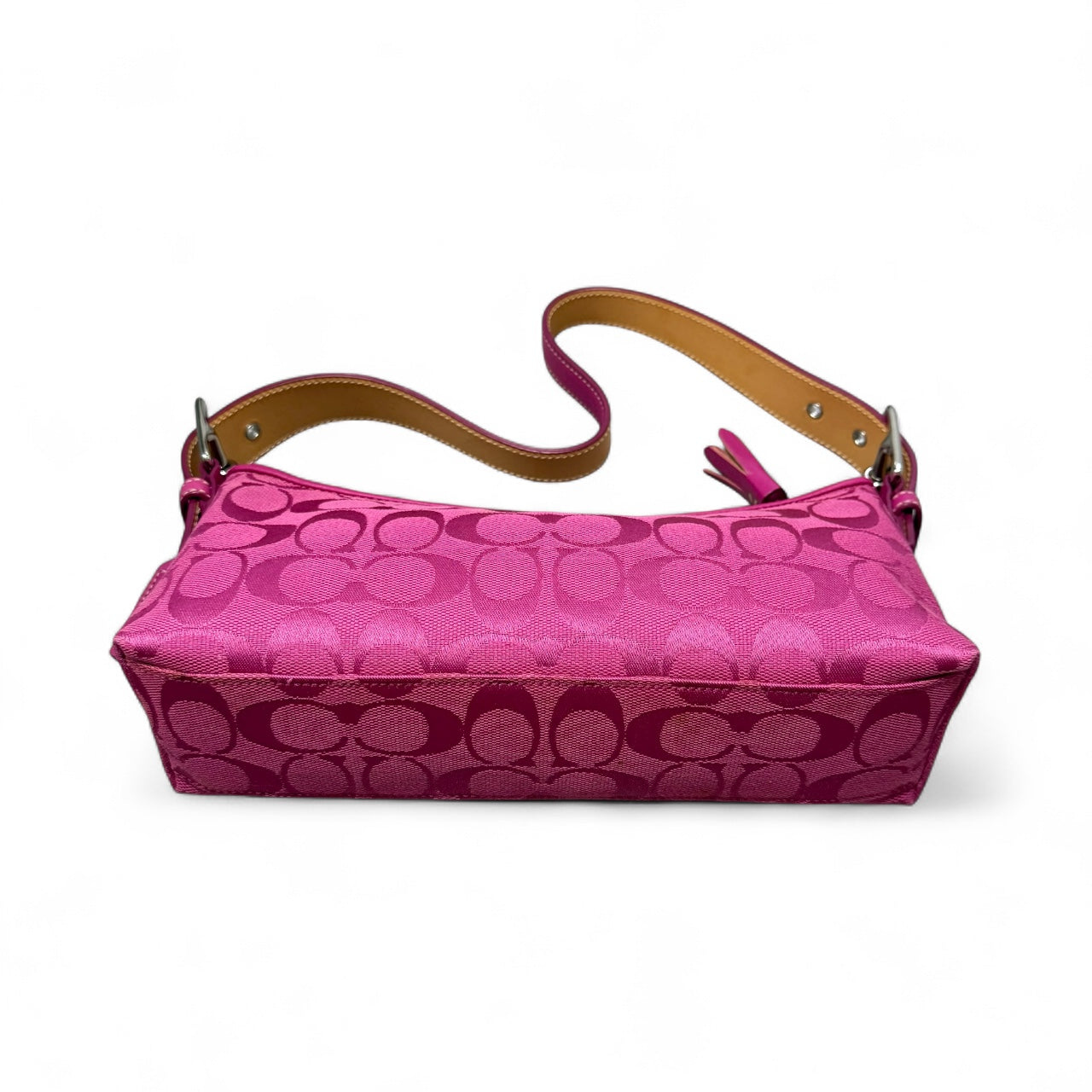 Coach Signature Pink Demi Baguette