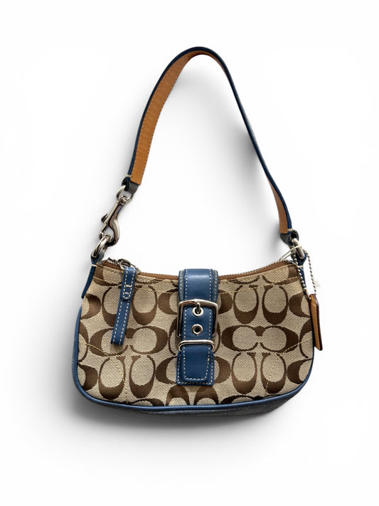 Coach Signature Buckle Mini Shoulder Bag – Khaki & Blue