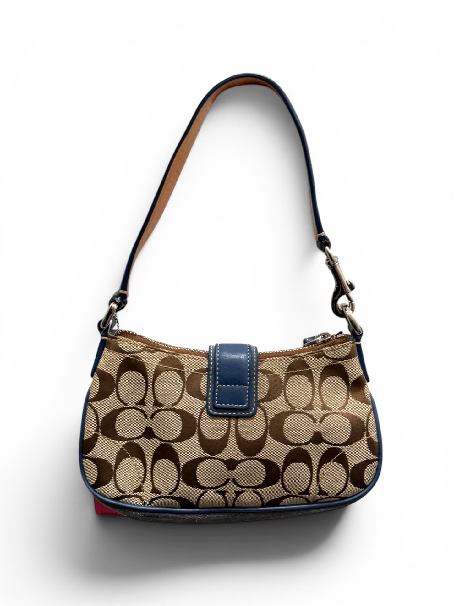 Coach Signature Buckle Mini Shoulder Bag – Khaki & Blue