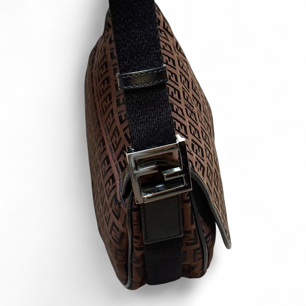 Fendi Zucca Messenger Crossbody Bag – Brown Canvas