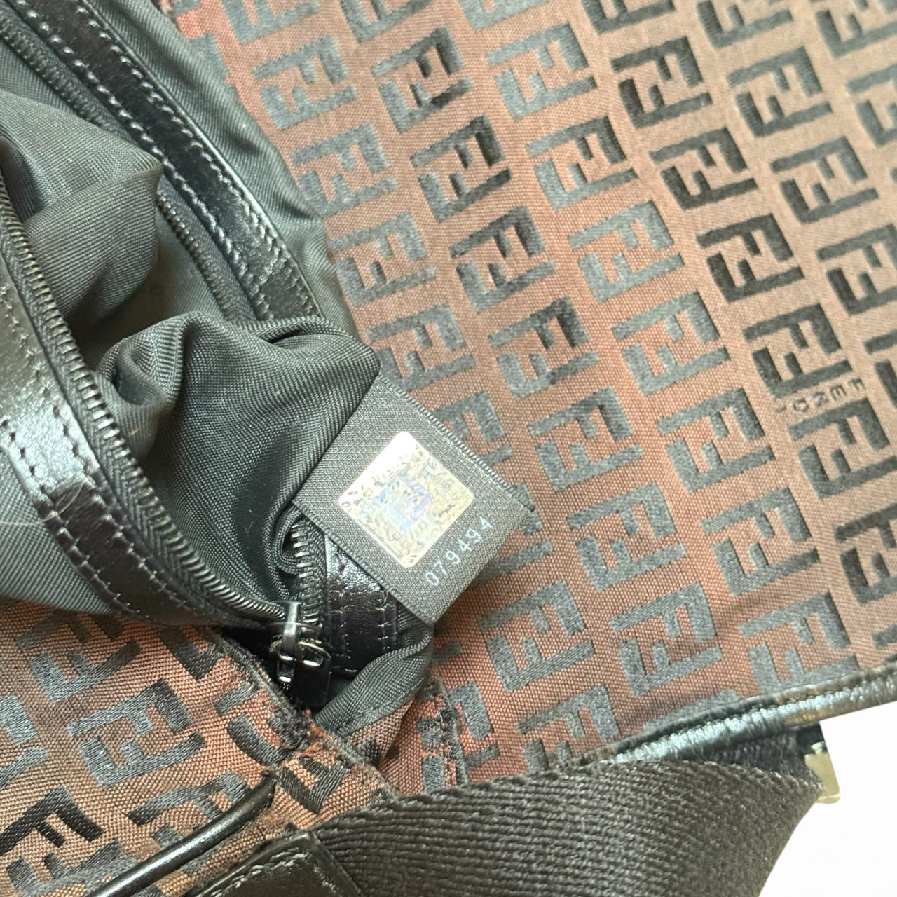 Fendi Zucca Messenger Crossbody Bag – Brown Canvas