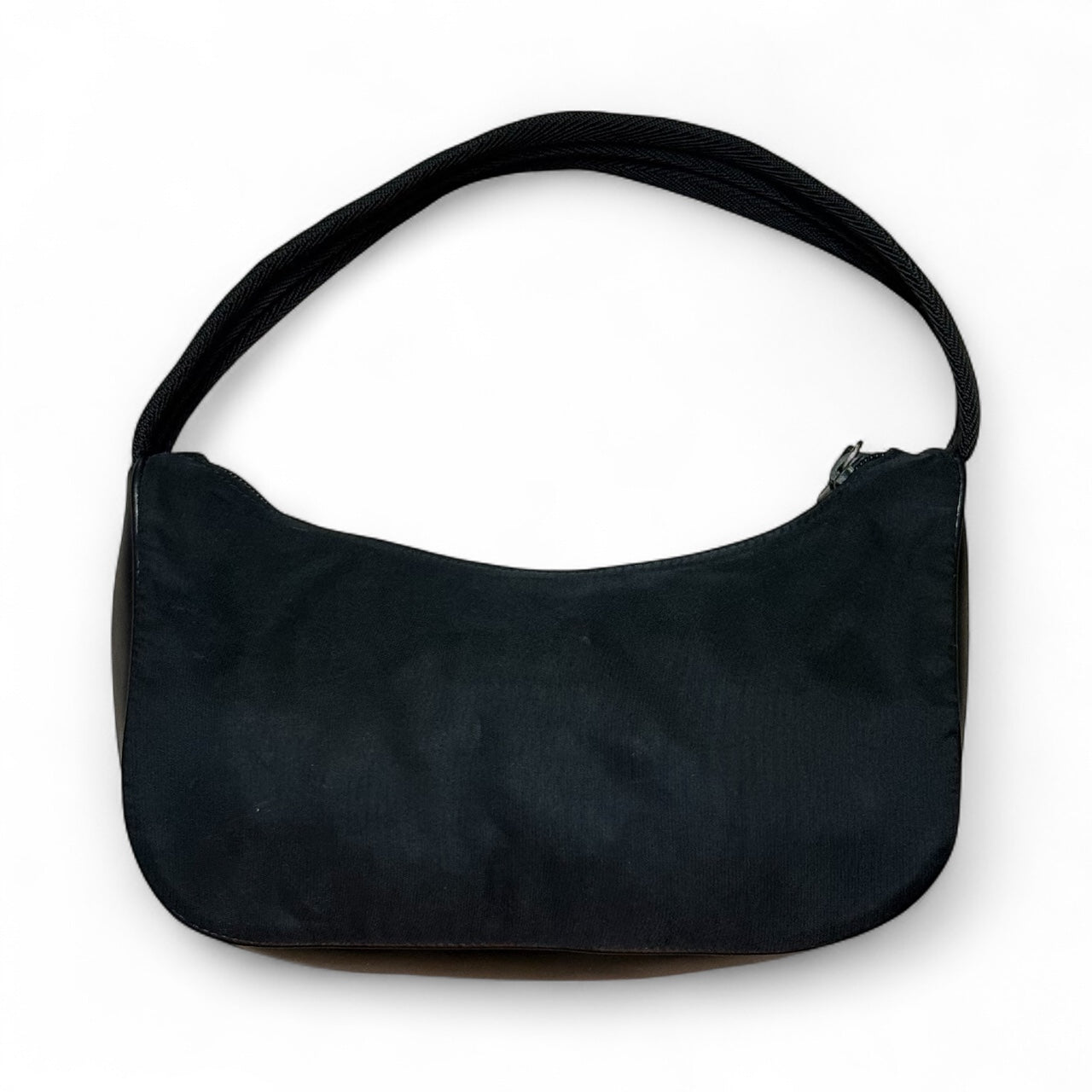 Prada Tessuto Nylon Mini Hobo Bag – Black with Leather Trim