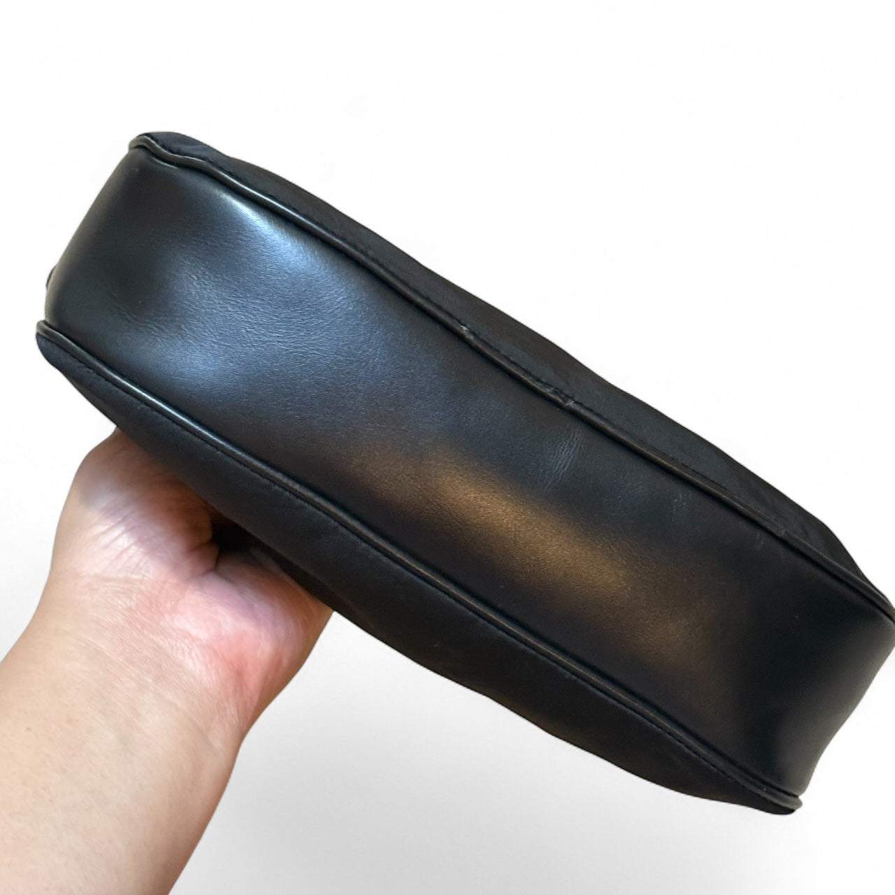 Prada Tessuto Nylon Mini Hobo Bag – Black with Leather Trim